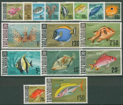 Tansania 1967 Fische Feuerfisch Picassofisch Soldatenfisch 19/34 postfrisch