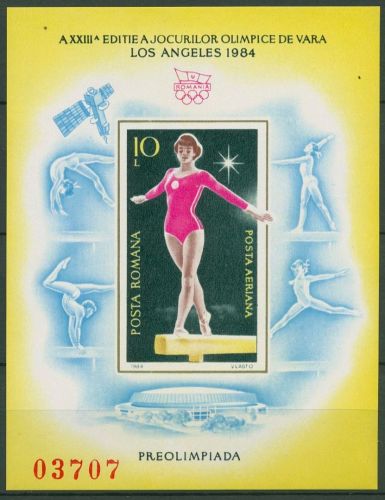 Rumänien 1984 Olympische Sommerspiele Los Angeles Block 204 postfrisch (C93060)