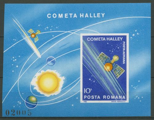 Rumänien 1986 Halleyscher Komet Raumsonde Block 222 postfrisch (C92257)