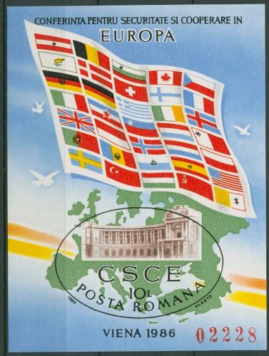 Rumänien 1986 KSZE Wiener Hofburg Block 230 postfrisch (C92249)