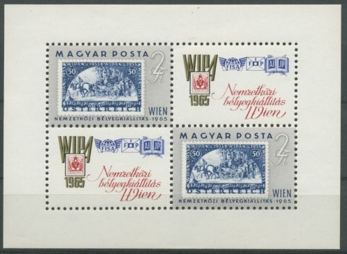 Ungarn 1965 WIPA´65 Marken Österreich Block 47 A postfrisch (C92409)