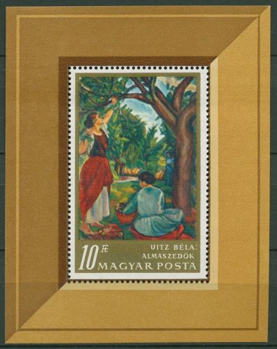 Ungarn 1967 Gemälde der Nationalgalerie Block 61 A postfrisch (C92432)