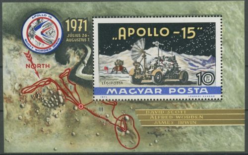 Ungarn 1972 APOLLO 15 Block 87 A postfrisch (C92469)
