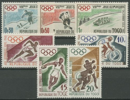 Togo 1960 Olympische Spiele Squaw Valley und Rom 276/82 postfrisch