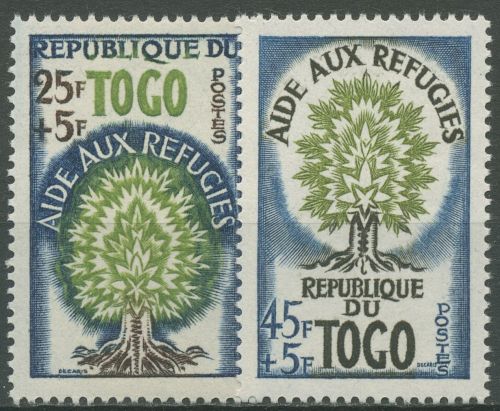 Togo 1960 Weltflüchtlingsjahr Bäume 283/84 postfrisch