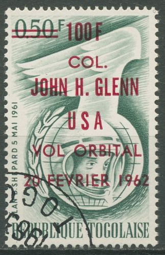 Togo 1962 Raumfahrt Raumflug von John Glenn 339 b gestempelt