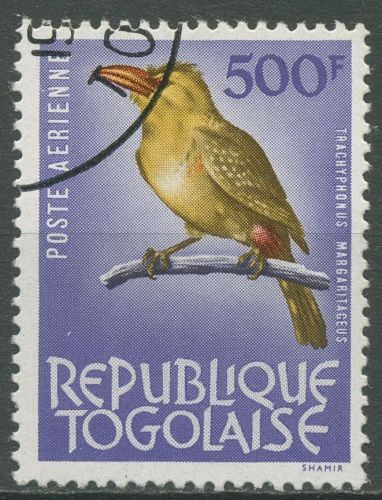 Togo 1964 Tiere Vögel Perlbartvogel 406 gestempelt