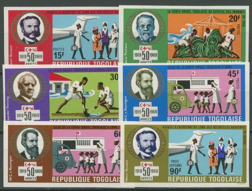 Togo 1969 50 Jahre Liga der Rotkreuzgesellschaften 728/33 B postfrisch