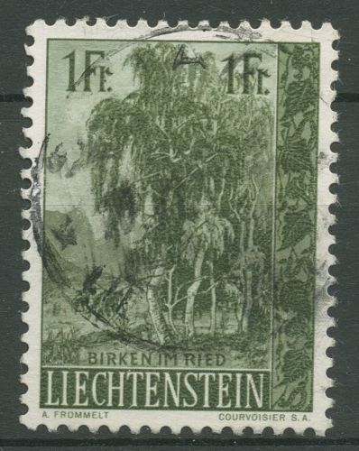 Liechtenstein 1957 Pflanzen Bäume Birke 359 gestempelt