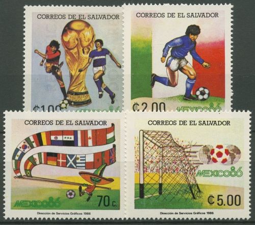 El Salvador 1986 Fußball-WM Mexiko Maskottchen Pokal 1608/11 postfrisch