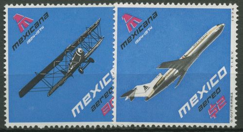 Mexiko 1974 50 Jahre Mexikanische Luftfahrtgesellschaft 1425/26 postfrisch