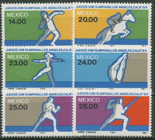 Mexiko 1984 Olympia Sommerspiele Los Angeles 1898/03 postfrisch