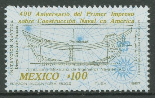 Mexiko 1987 Handbuch des Schiffbaus 2024 postfrisch