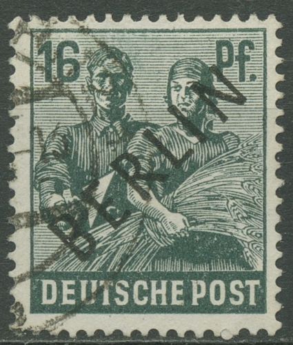 Berlin 1948 Schwarzaufdruck 7 gestempelt geprüft