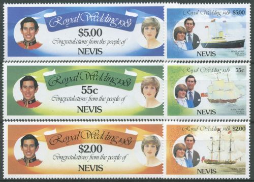 Nevis 1981 Hochzeit Prinz Charles & Lady Diana 60/65 A postfrisch