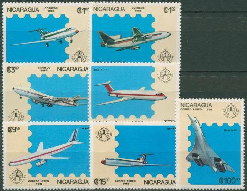 Nicaragua 1986 STOCKHOLMIA Flugzeuge 2696/02 postfrisch