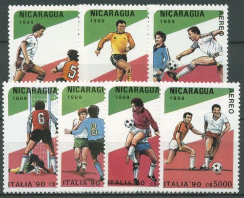 Nicaragua 1989 Fußball-WM Italien 2934/40 postfrisch