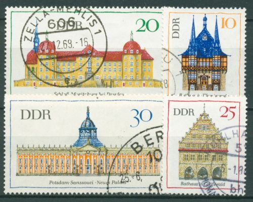 DDR 1968 Bauwerke Schloss Rathaus 1379/82 gestempelt