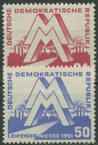 DDR 1951 Leipziger Frühjahrsmesse 282/83 mit Falz