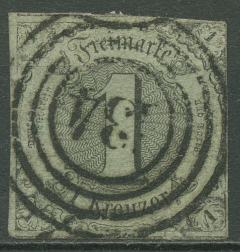 Thurn und Taxis 1852/58 1 Kreuzer 7 b gestempelt