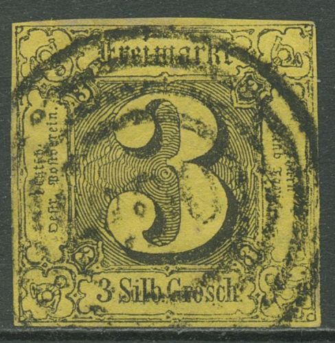 Thurn und Taxis 1852/58 3 Silbergroschen 6 b gestempelt