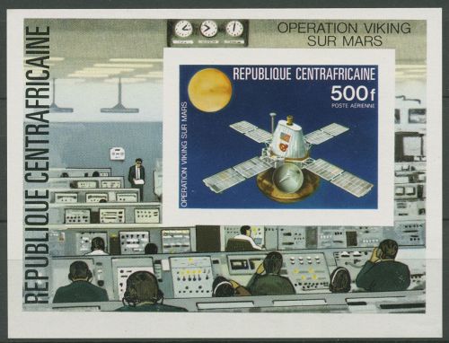 Zentralafrikanische Rep. 1976 Viking Marssonden Block 12 B postfrisch (C40835)