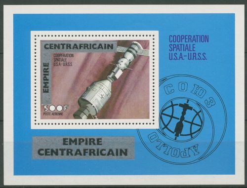 Zentralafrikanische Republik 1977 Apollo-Sojus Block 15 postfrisch (C40836)