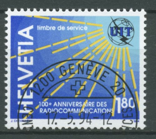 Int. Fernmeldeunion (UIT/ITU) 1994 100 Jahre Radio (1995) 15 gestempelt