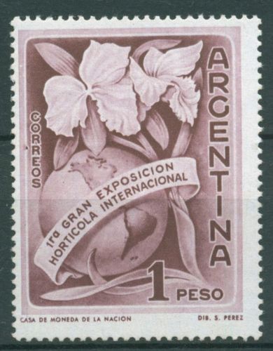 Argentinien 1959 Gartenbauausstellung Orchideen 694 postfrisch
