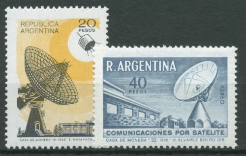 Argentinien 1969 Nachrichtenübermittlung Satelliten 1030/31 postfrisch