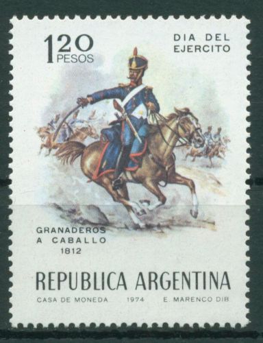 Argentinien 1974 Tag des Heeres Soldat Pferd 1191 postfrisch
