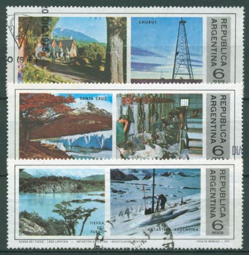 Argentinien 1975 Sehenswürdigkeiten 1251/53 gestempelt