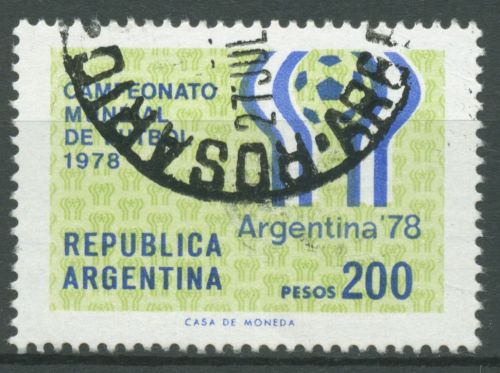 Argentinien 1978 Fußball-WM Emblem 1323 gestempelt