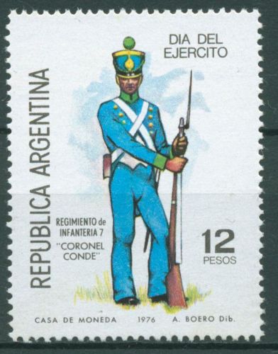 Argentinien 1976 Tag der Armee Soldat Pferd 1270 postfrisch