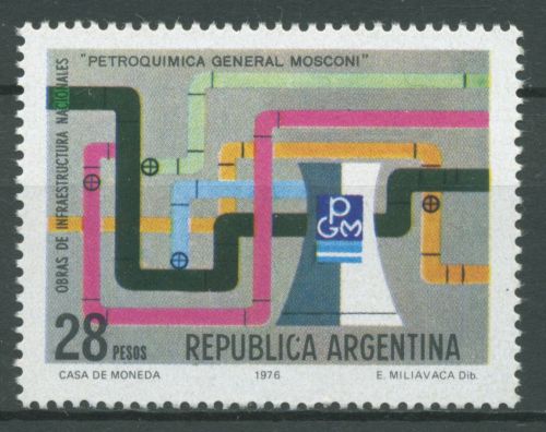 Argentinien 1976 Industrie Petrochemie Fabrik 1285 postfrisch
