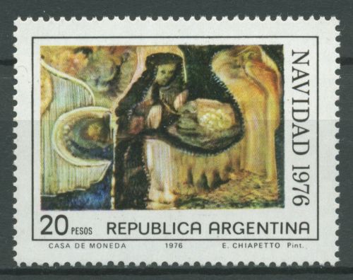 Argentinien 1976 Weihnachten Gemälde 1287 postfrisch