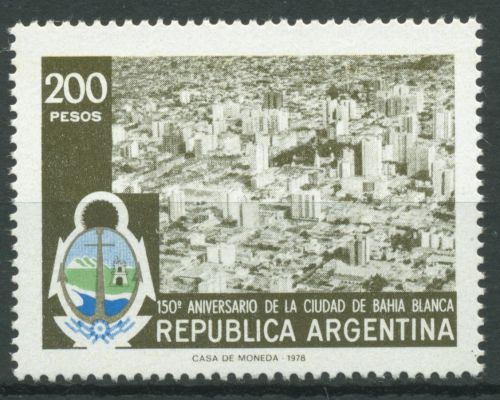 Argentinien 1978 Stadt Bahia Blanca Stadtwappen 1369 postfrisch