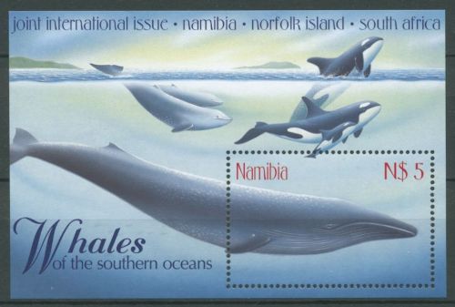 Namibia 1998 Meerestiere Wale Blauwal Block 46 postfrisch (C25026)
