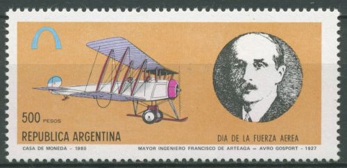 Argentinien 1980 Tag der Luftwaffe Flugzeug 1463 postfrisch