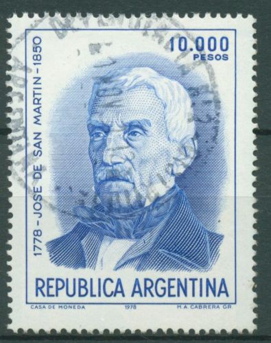 Argentinien 1981 Persönlichkeiten General José de San Martin 1503 gestempelt
