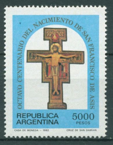Argentinien 1982 Heiliger Franz von Assisi Kreuz 1613 postfrisch