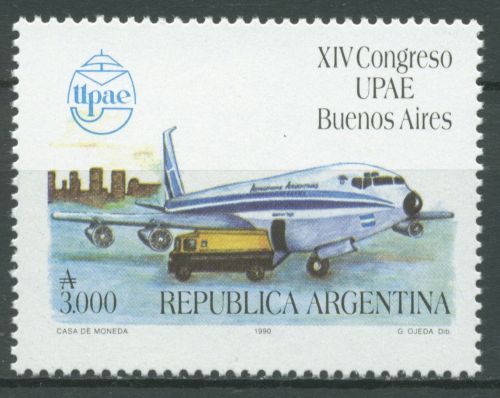 Argentinien 1990 Postverein UPAE Flugzeug Postauto 2037 postfrisch