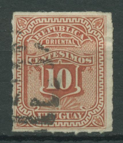 Uruguay 1877 Ziffernzeichnung 39 gestempelt
