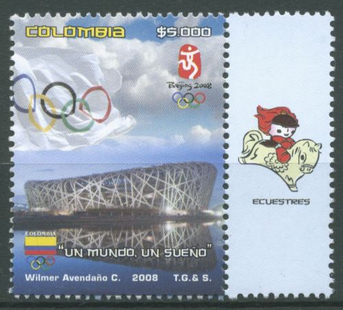Kolumbien 2008 Olympische Sommerspiele Peking 2498 Zf postfrisch