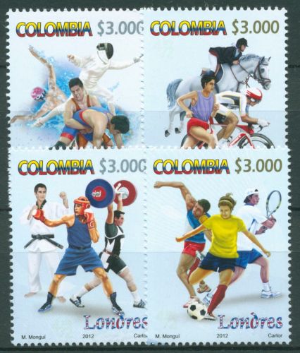 Kolumbien 2012 Olympische Sommerspiele London 2756/59 postfrisch