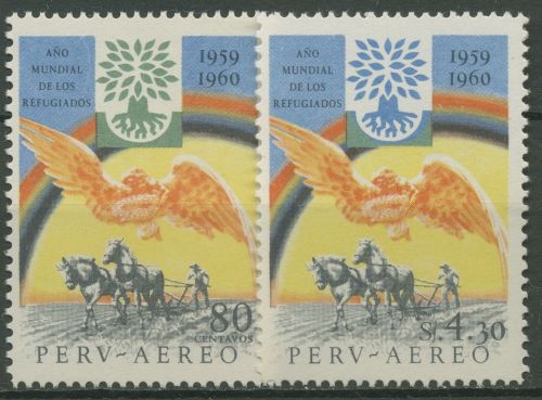 Peru 1960 Weltflüchtlingsjahr 592/93 postfrisch