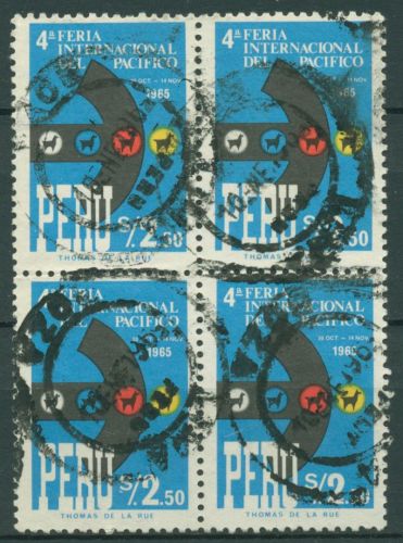 Peru 1965 Pazifik-Messe Lima 651 4er-Block gestempelt