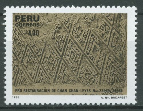 Peru 1988 Chimúreich Chan Chan Holzrelief 1377 postfrisch