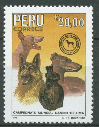 Peru 1988 Tiere Hundezucht Weltmeisterschaft Lima 1383 postfrisch