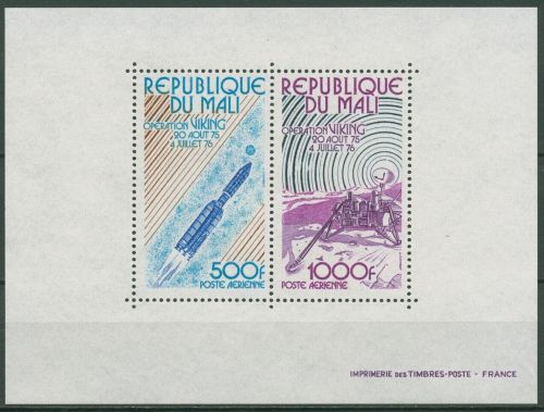 Mali 1976 Raumfahrt Unternehmen Viking Block 9 postfrisch (C28850)